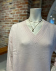WHITE & WARREN FEATHERWEIGHT CASHMERE V NECK