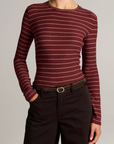 VINCE STRIPE L/S CREW