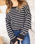 WOODEN SHIPS MADELINE STRIPED CREW CHUNKY