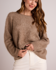 BELLA DAHL LUXE FUZZY CREW SWEATER