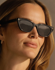 Z SUPPLY MIDNITE SUNGLASSES - POLISHED BLACK/GREY