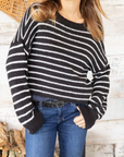 WOODEN SHIPS MADELINE STRIPED CREW CHUNKY