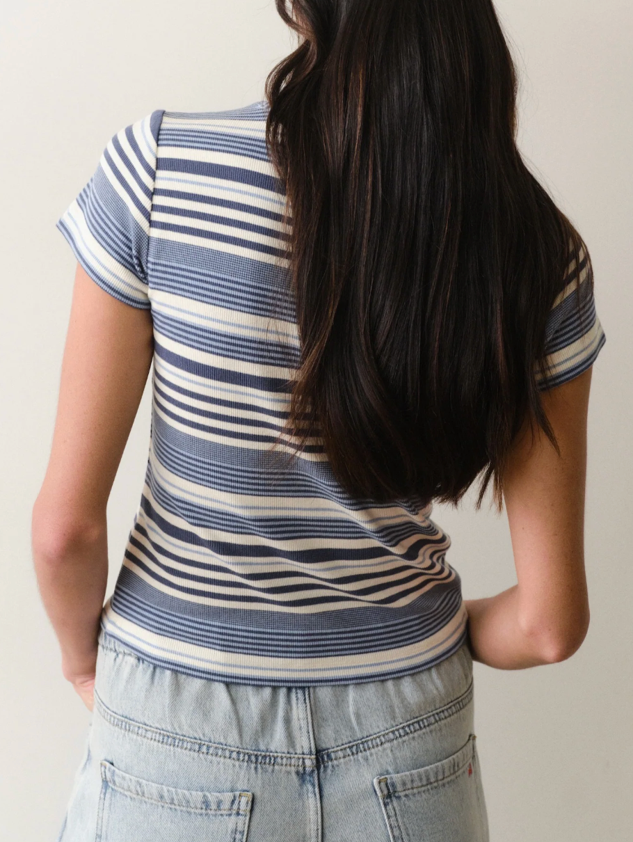 MARINE LAYER LEXI RIB CREW TEE
