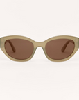 Z SUPPLY SUNGLASSES MIRAGE-MOSS/BROWN