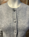 AUTUMN CASHMERE PUFF SLEEVE POPCORN STITCH CARDIGAN