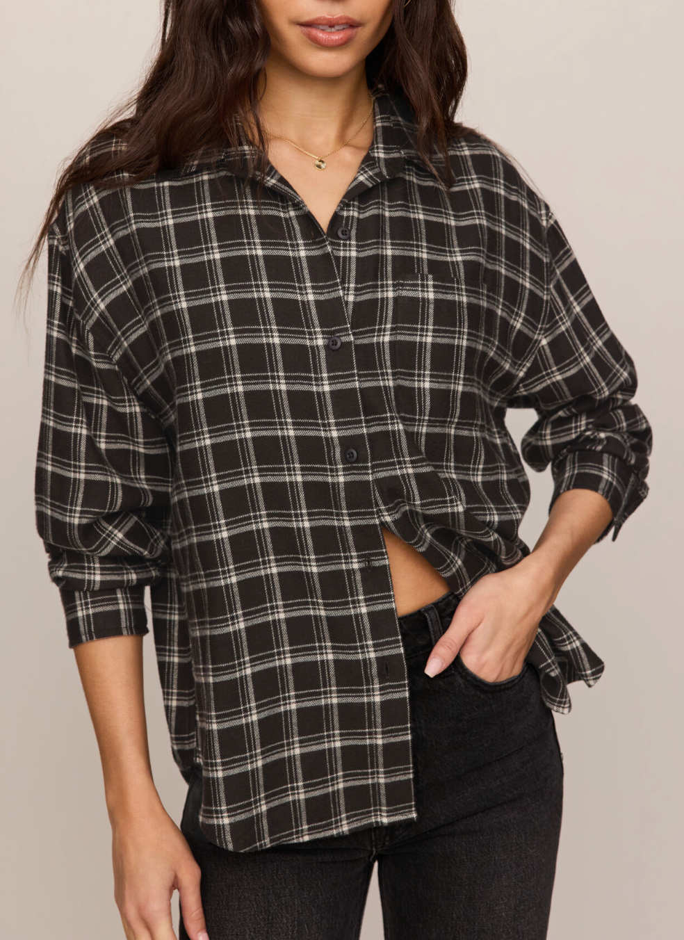 Z SUPPLY RIVER PLAID BUTTON UP