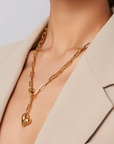 JENNY BIRD PUFFY HEART NECKLACE GOLD