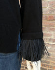 ALASHAN CASHMERE ELSIE TURTLENECK W/ FEATHER CUFF