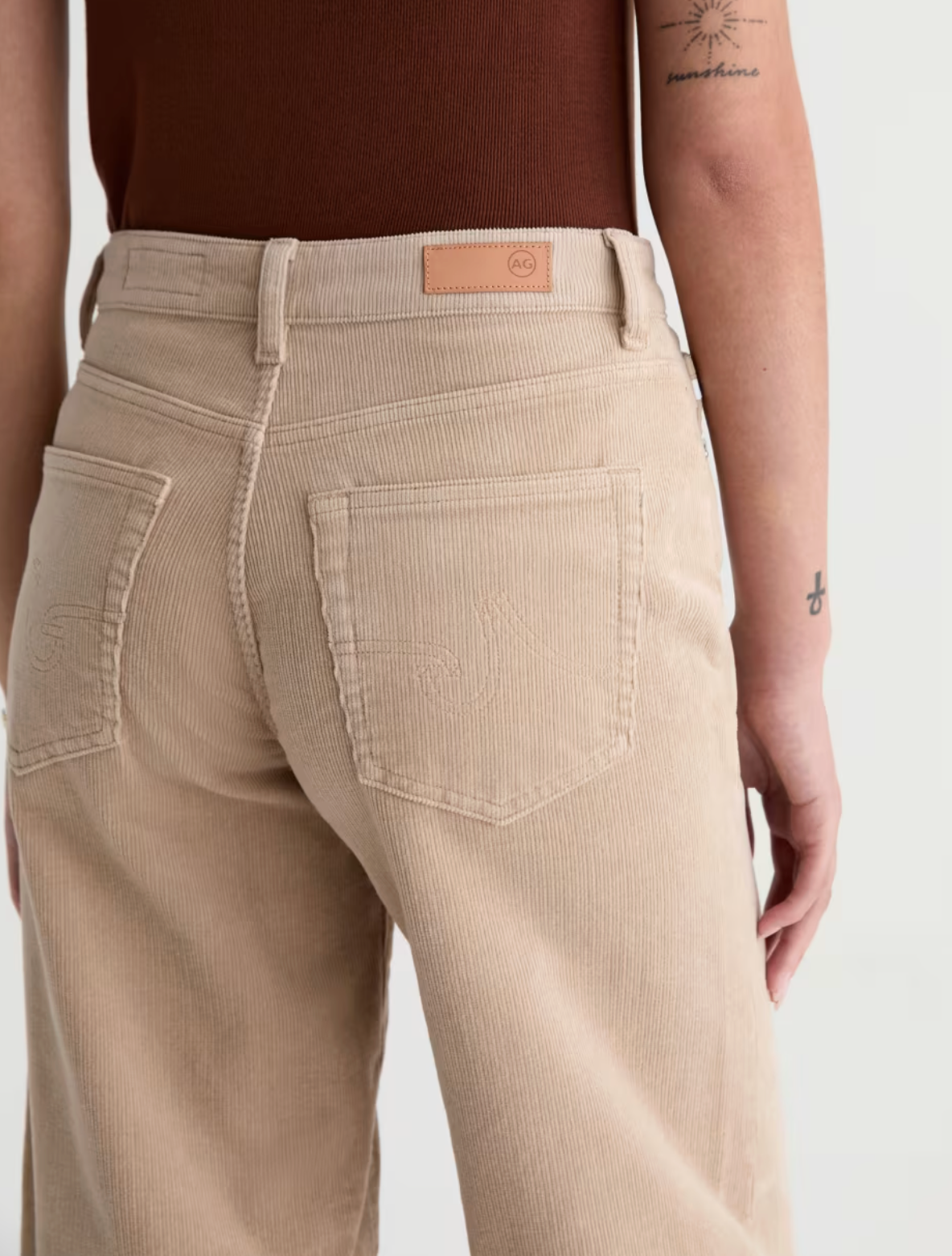AG SAIGE MID-RISE WIDE LEG CORDUROY