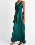 VINCE V NECK MAXI SLIP DRESS