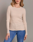 ALASHAN CASHMERE COTTON CASHMERE BLAIR RIB CREW
