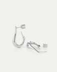 JENNY BIRD SILVER COLETTE HOOPS SMALL