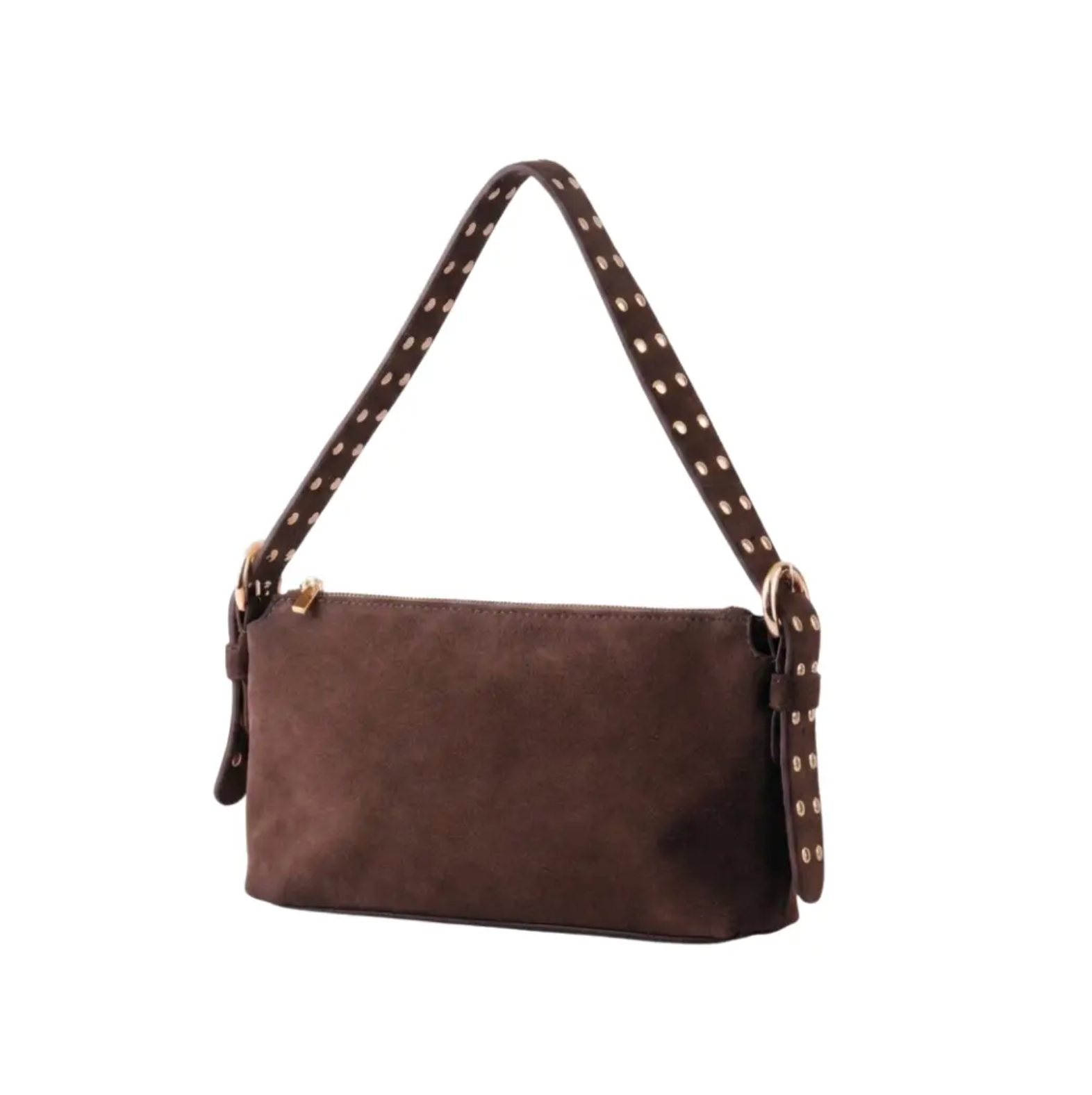 MOST WANTED USA SUEDE SHOULDER BAG W/ STUDS