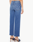 MOTHER THE MID RISE RAMBLER ZIP ANKLE FRAY DBO