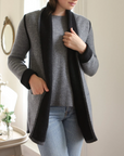 ALASHAN CASHMERE MERINO REVERSIBLE SHAWL JACKET