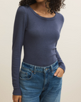Z SUPPLY RENAE RIB L/S TOP