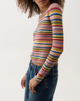 PISTOLA MADISON LONG SLEEVE CREW NECK SWEATER TEE
