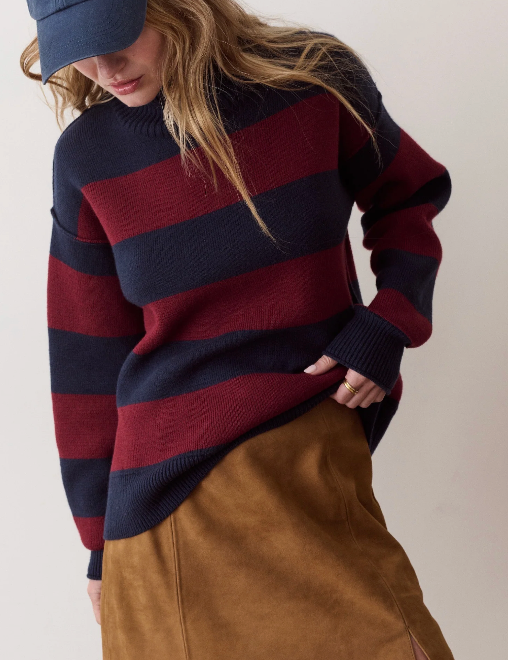 MARINE LAYER MID GAUGE RUGBY ROLLNECK