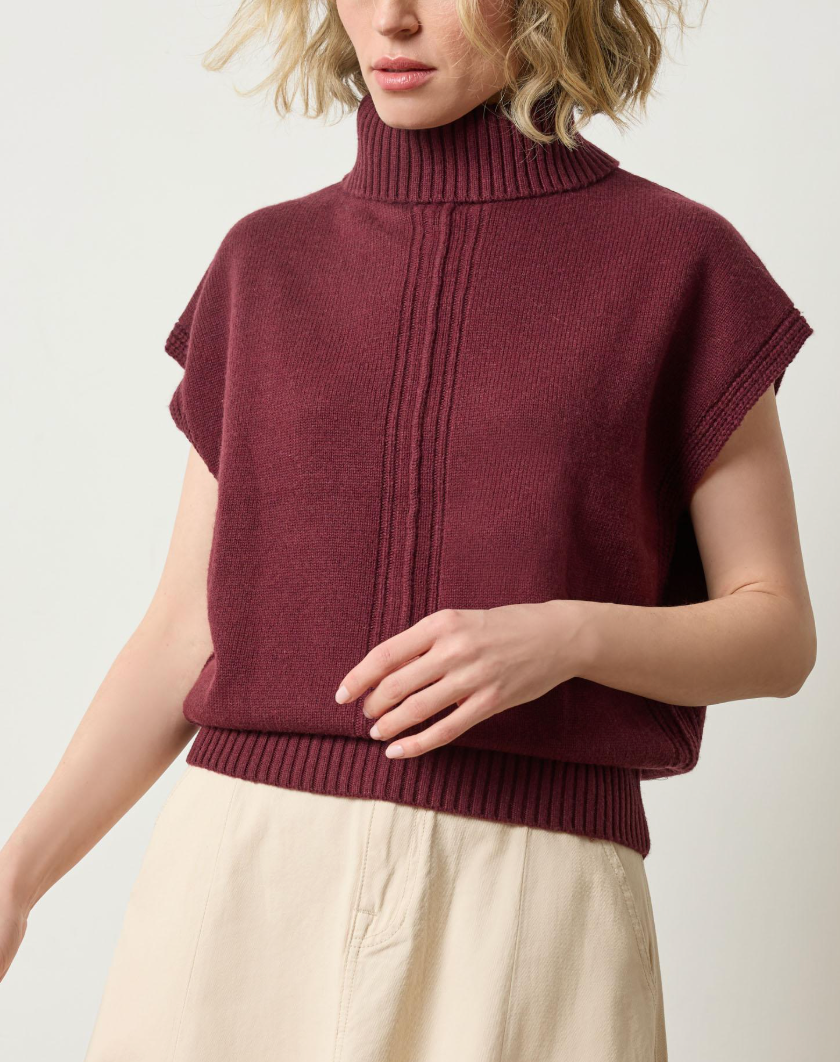 LILLA P TURTLENECK WEDGE SWEATER