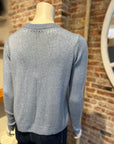 AUTUMN CASHMERE CREW W/ LADDER STITCH DETAIL