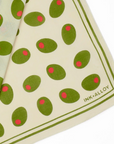 INK + ALLOY CARSON OLIVE PRINT SCARF 21X21