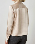 LILLA P SATIN BUTTON DOWN