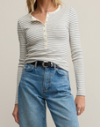 Z SUPPLY STELLA STRIPE MODAL RIB HENLEY