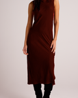 BELLA DAHL MOCK NECK HALTER DRESS