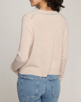 AUTUMN CASHMERE V NECK CARDIGAN W/ TUBULAR LACING