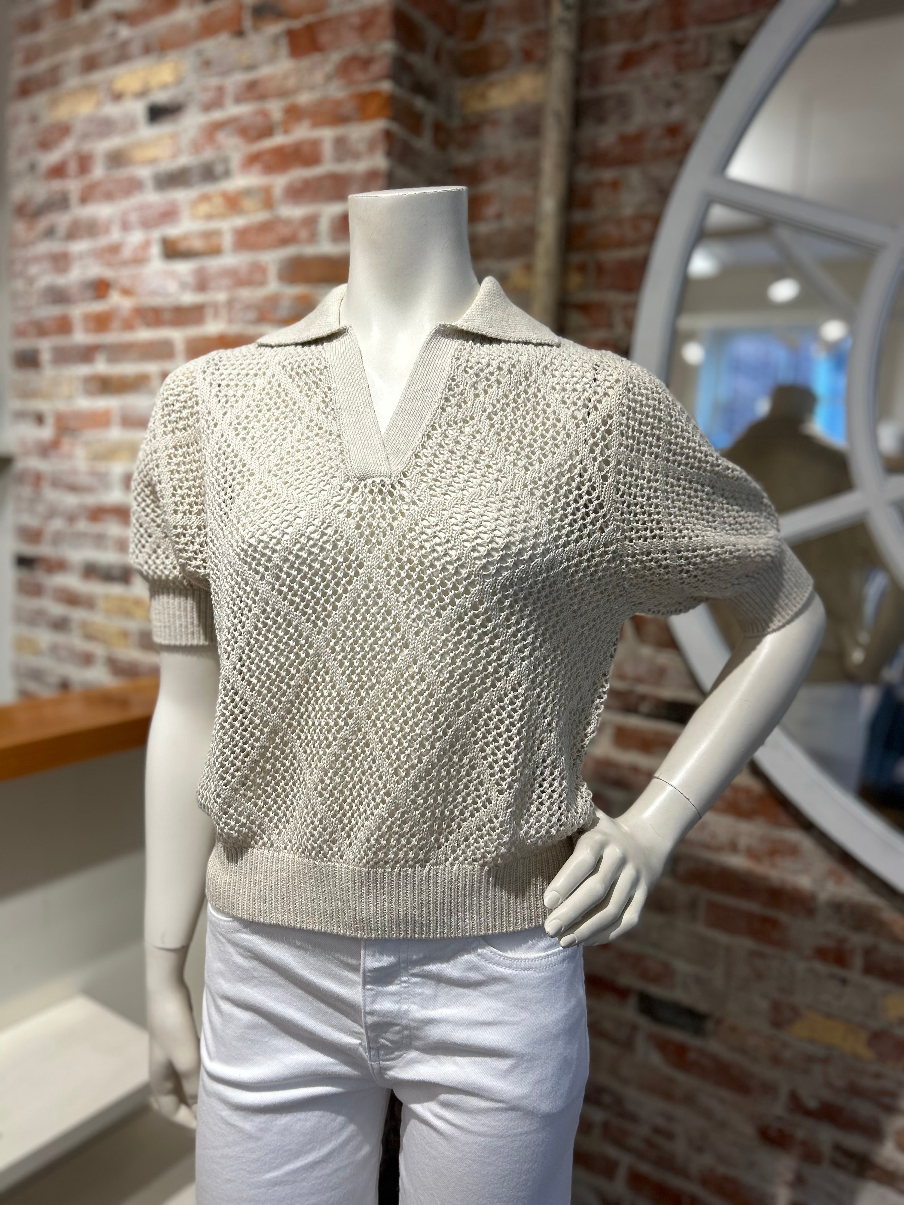 AUTUMN CASHMERE DIAMOND MESH JOHNNY COLLAR