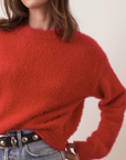 MARINE LAYER EYELASH CROPPED CREWNECK SWEATER