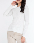 ALASHAN CASHMERE COTTON CASHMERE BLAIR RIB CREW