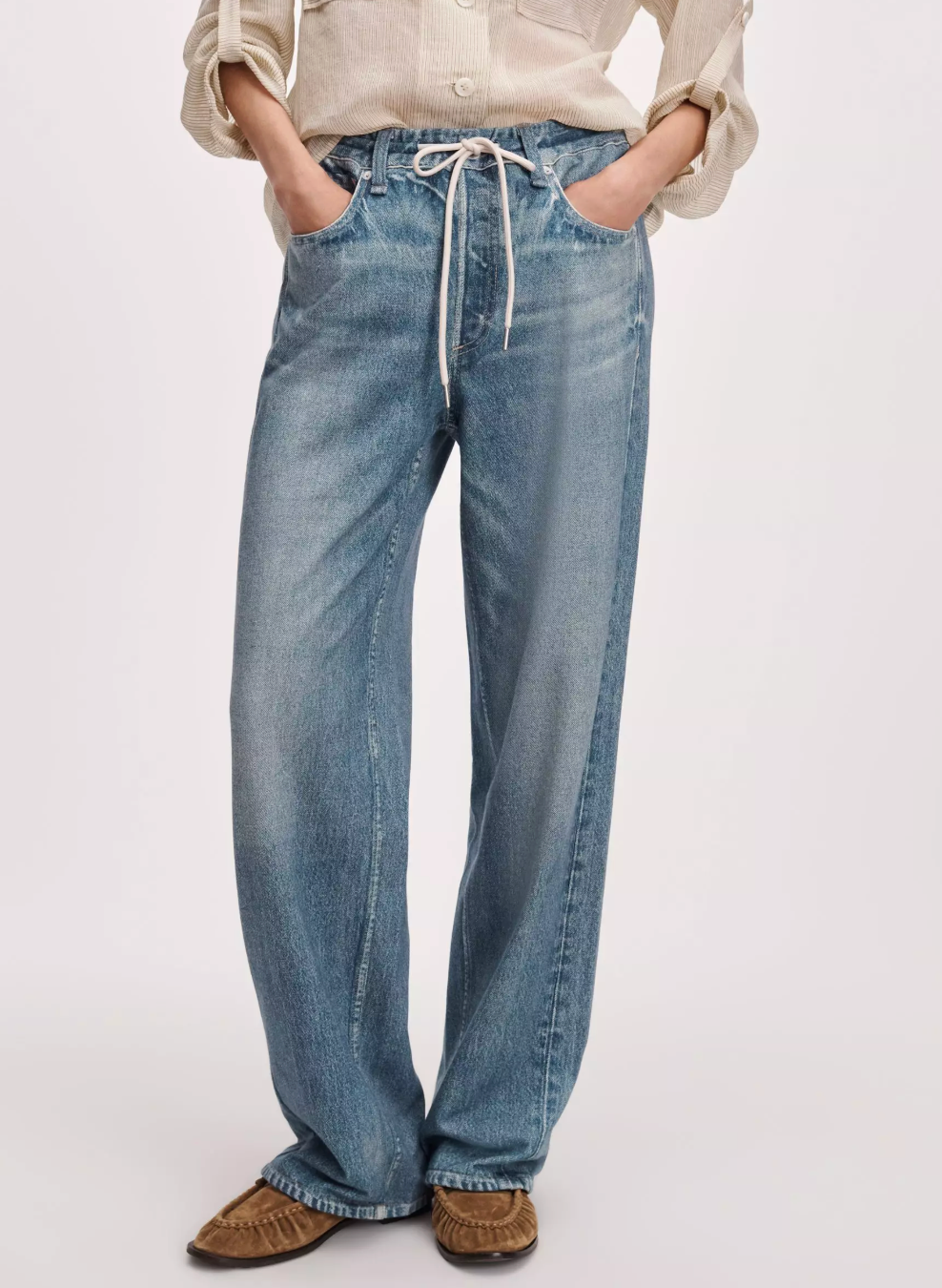 RAG &amp; BONE RB MIRAMAR DRAWSTRING WIDE-LEG PANT