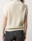 LILLA P RIBBED FUNNEL NECK SWEATER