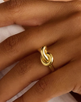 GORJANA GOLD INFINITY KNOT RING (SIZE 8)