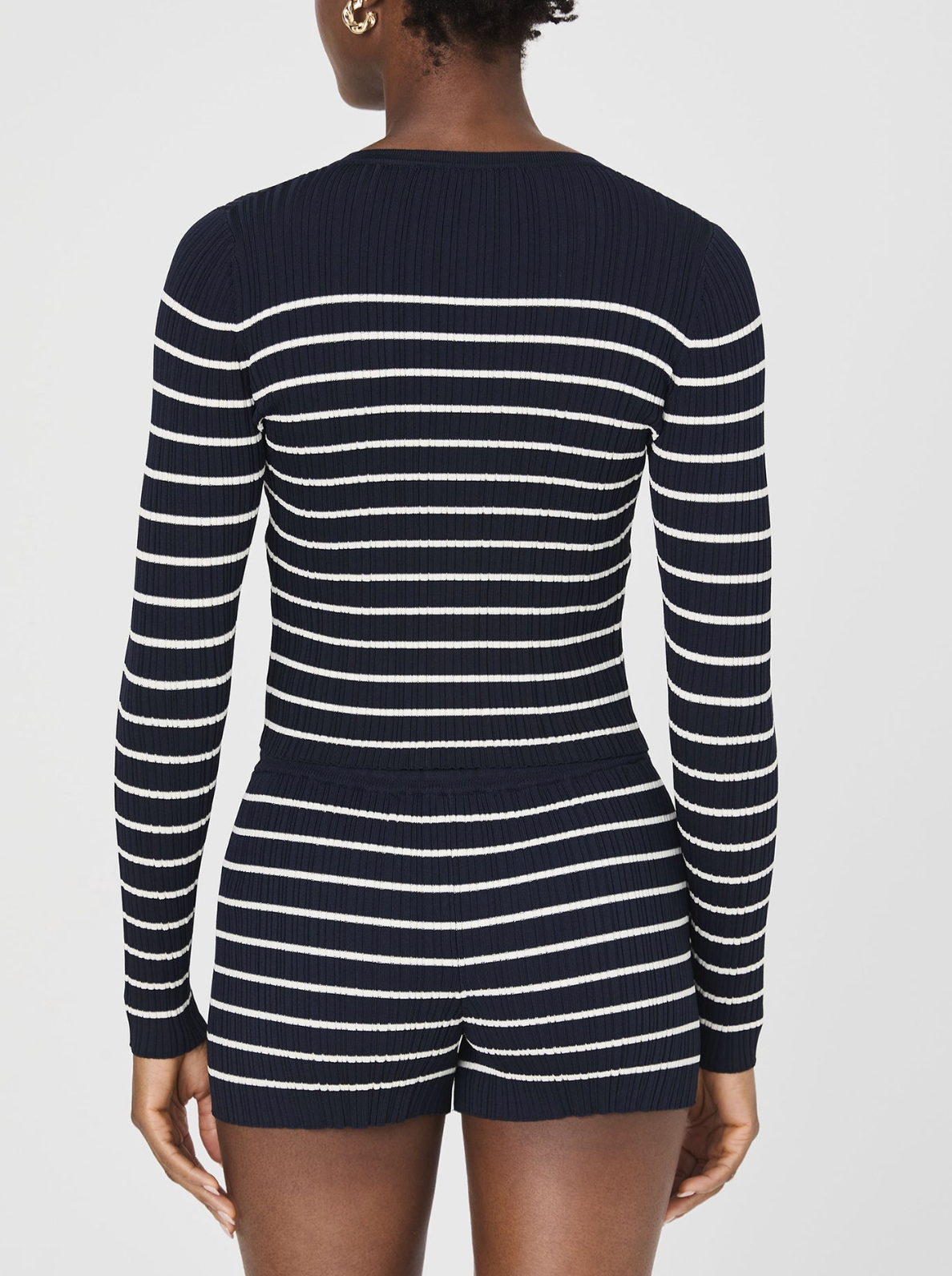 FRENCH CONNECTION CRINKLE KNIT CREW NECK CARDIGAN