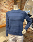 ALASHAN COTTON CASHMERE JESSIE TEXTURED STRIPE PULLOVER