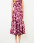 THML OLIVIA SPOTTED MIDI DRESS
