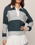 Z SUPPLY STUDY BREAK POLO SWEATSHIRT