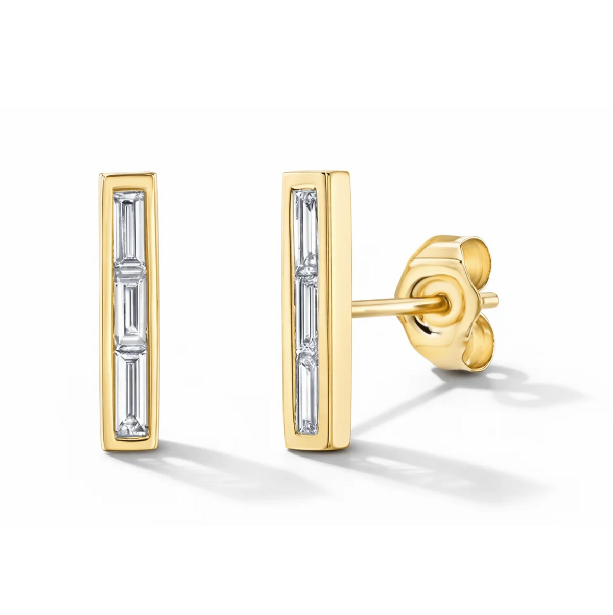 ELLI PARR CZ PAVE BAR STUDS