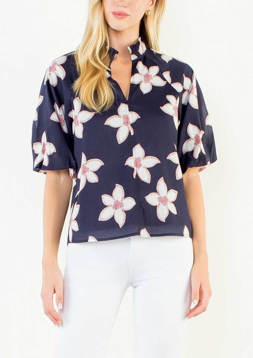 THML MALLORY PUFF SLEEVE TOP