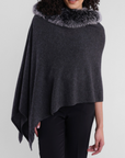 ALASHAN CASHMERE FOX TRIM TOPPER