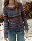 WOODEN SHIPS INEZ STRIPED RAGLAN CREW CHUNKY