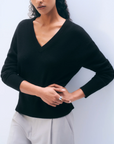 WHITE & WARREN CASHMERE V NECK