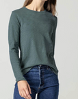 LILLA P BACK SEAM LONG SLEEVE CREW NECK