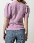 LILLA P CREW NECK FLUTTER SLEEVE SWEATER