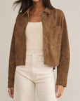 Z SUPPLY ALL DAY CROPPED SUEDE JACKET