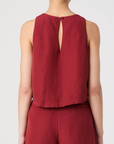 FRENCH CONNECTION BIRDIE LINEN SHELL TOP