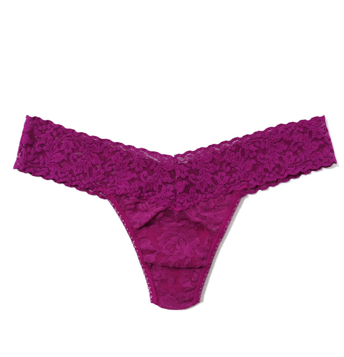HANKY PANKY SIGNATURE LACE LOW RISE THONG BOYSENBERRY