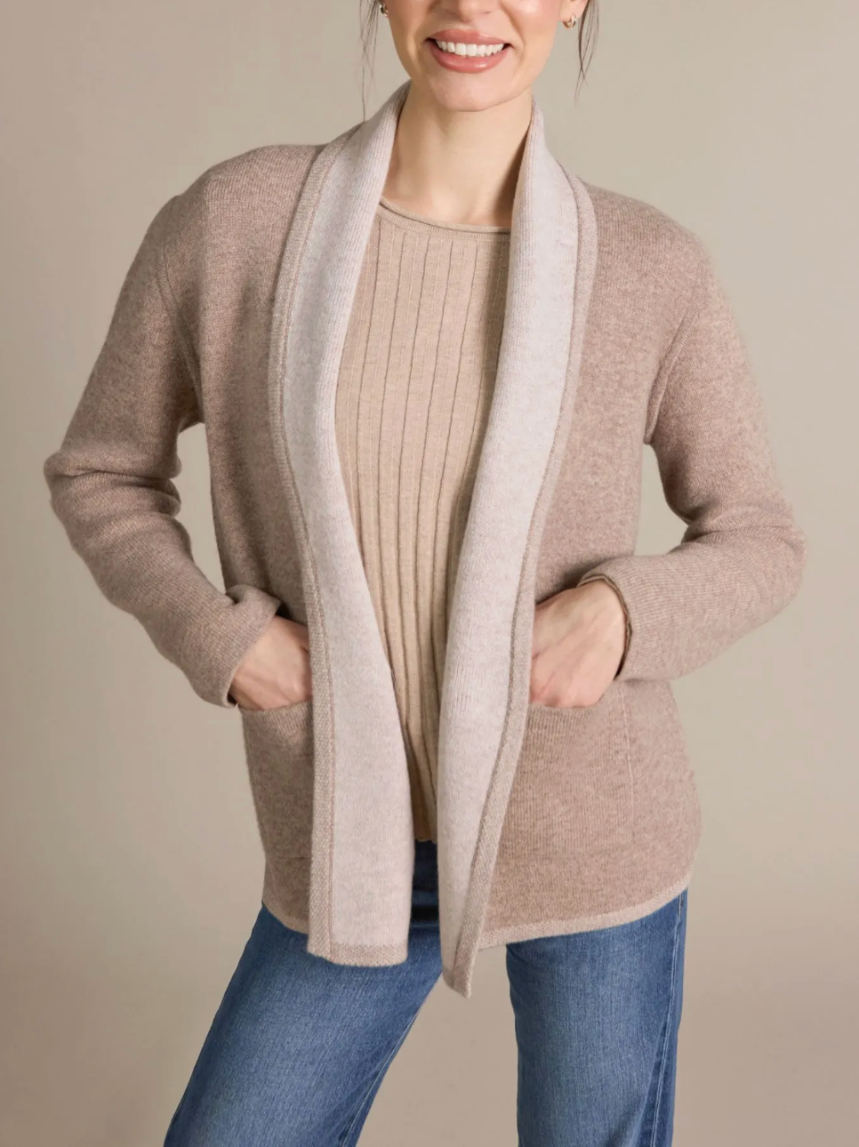 ALASHAN 100% MERINO BRIDGET REVERSIBLE SHAWL JACKET